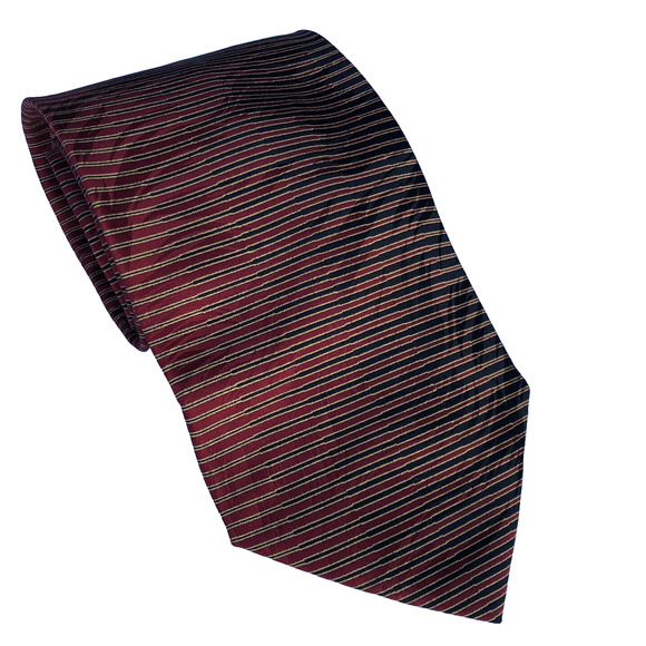 Silk Neck Tie Geometric Circles Stripes Vintage Retro Di Maggio Classic Korea - Picture 6 of 6